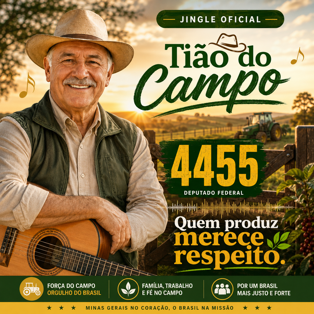 Capa do jingle Tião do Campo